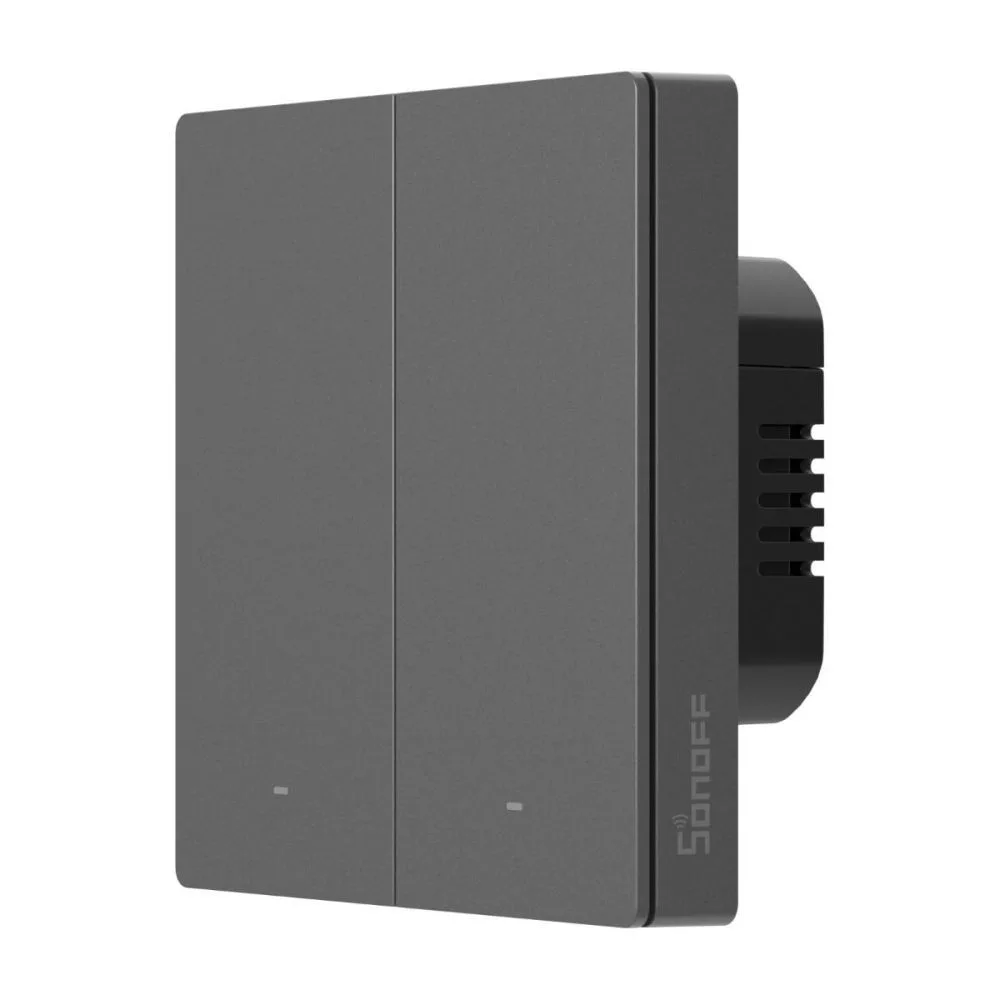 SmartWise WiFi smart thermostat, eWeLink app compatible, Type 'B' (16A), black front panel, colour touch display