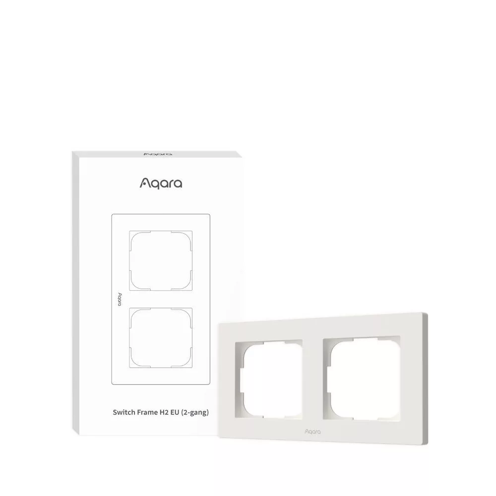 Aqara H2 EU Switch Frame (double / 2-gang), white