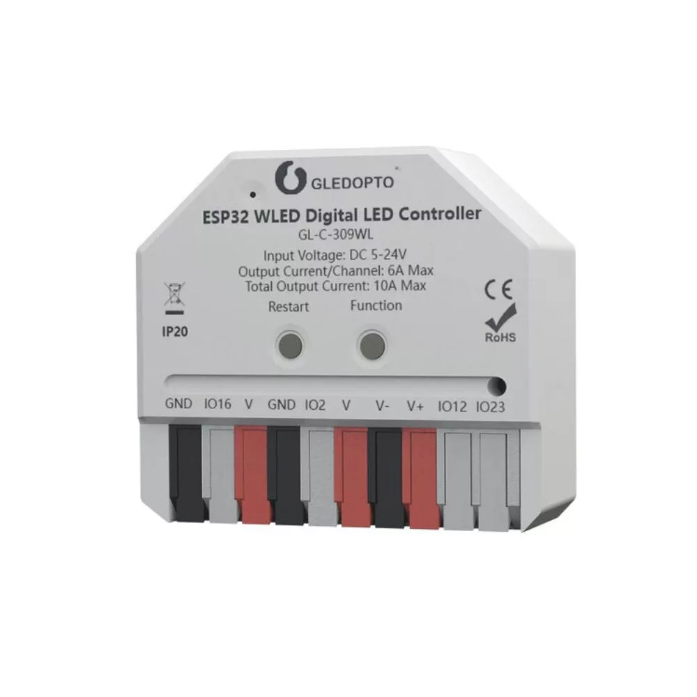 Gledopto GL-C-309WL Ultra Mini smart Wi-Fi IC LED strip controller, with WLED firmware