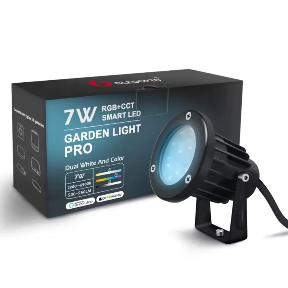 Gledopto GL-G-002P Zigbee Pro (Zigbee 3.0 + RF receiver) outdoor garden spot light RGB+CCT 230V